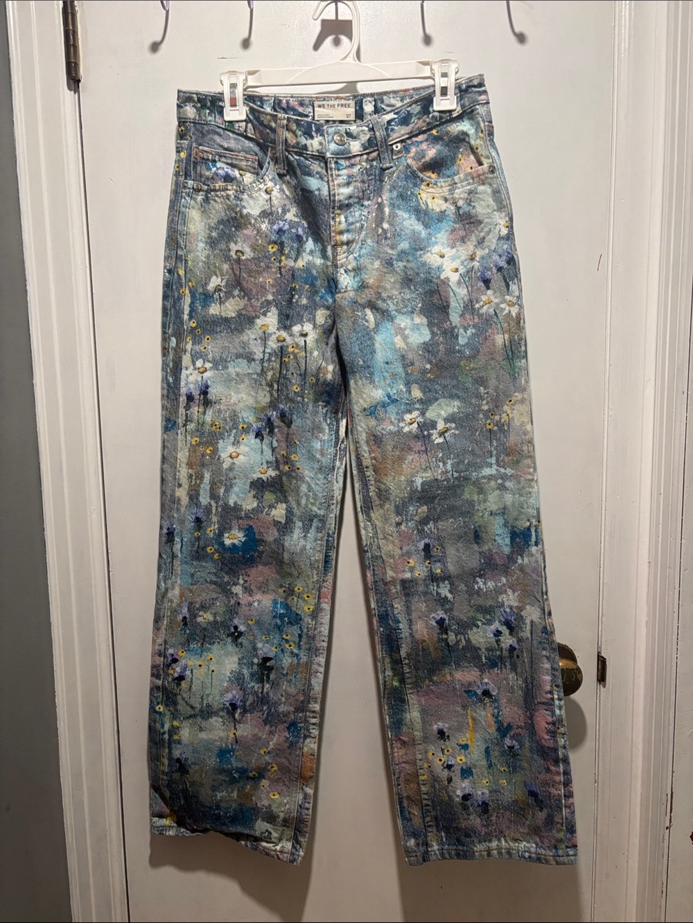 FREE PEOPLE WE THE FREE Tennessee painted jeans size 27 sold out - Picture 2 of 7